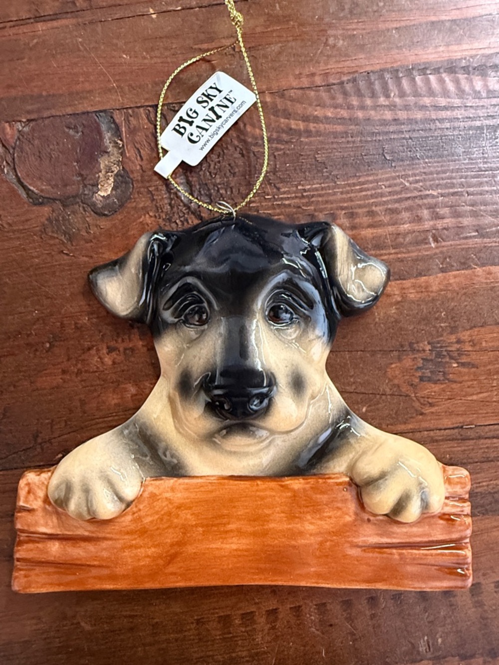 Rottweiler / Black Tan Puppy Dog Ornament Big Sky Canine